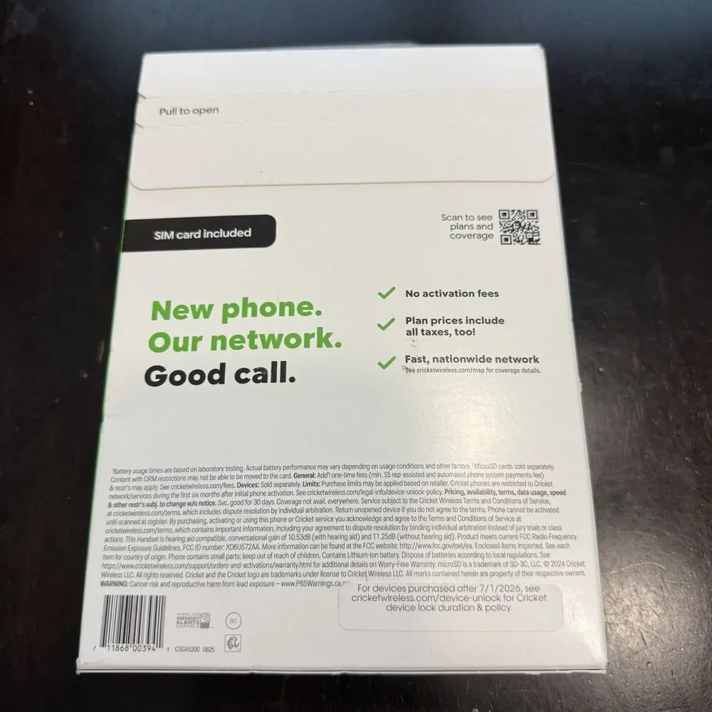 New Cricket Debut S3 - 5G LTE 64GB Charcoal Black - Cricket Wireless Locked